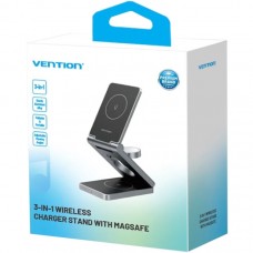 Безпроводное зарядное устройство Vention 15W 3-in-1 Magnetic Wireless Gray