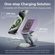 Безпроводное зарядное устройство Vention 15W 3-in-1 Magnetic Wireless Gray