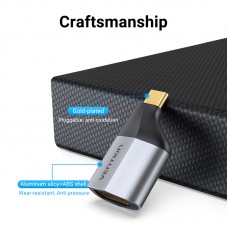 Адаптер Type-C-HDMI v.2.0 Vention 4K 60Hz gold-plated Black (TCAH0), Чорний