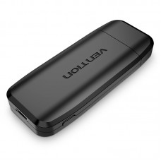 Адаптер HDMI-MicroUSB v.1.4 Vention WiFi Display 4K 30Hz 2.4G + 5G nickel-plated Black (ADJB0)
