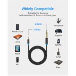 Кабель Audio 6.35мм-3.5мм Vention F/F PVC Shell gold-plated 3m Black (BABBI)