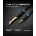 Кабель Audio 6.35мм-3.5мм Vention F/F PVC Shell gold-plated 3m Black (BABBI)