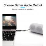 Кабель Audio Aux 3.5мм-3.5мм Vention F/F Fabric Braided gold-plated 0.5m Black (BAGBD)
