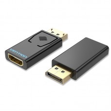 Адаптер DisplayPort-HDMI Vention F/M 4K 30Hz Upgraded gold-plated Black (HBKB0-A)