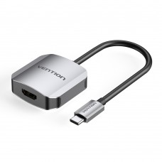 Адаптер Type-C-HDMI v.1.4 Vention Luxury 4K 30Hz gold-plated 0.15m Grey (TDEHB)