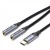 Кабель Audio Type-C-3.5мм Vention F/2xM Cotton gold-plated 0.3m Black (BGNHY)