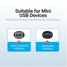 Кабель USB-MiniUSB 2.0 5pin Vention Flat 2m Black (VAS-A14-B200)