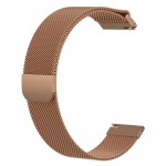 Браслет металлический SK Milanese для Samsung Xiaomi Huawei Garmin Fitbit 22mm Rose Gold