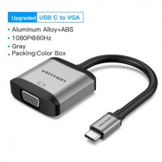 Адаптер Type-C-VGA Vention Upgrade 1080P 60Hz gold-plated 0.15m Grey (TDBHB)