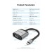 Адаптер Type-C-VGA Vention Upgrade 1080P 60Hz gold-plated 0.15m Grey (TDBHB)