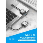 Адаптер Type-C-VGA Vention Upgrade 1080P 60Hz gold-plated 0.15m Grey (TDBHB) Адаптер Type-C-VGA Vention Upgrade 1080P 60Hz gold-plated 0.15m Grey (TDBHB)