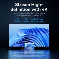 Кабель DisplayPort-HDMI v.1.2 Vention PVC 4K 30Hz 2K 60Hz 5m Black (HFOBJ)