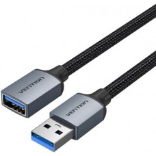 Удлинитель USB-USB 3.0 Vention OTG 3.0 Cotton Braided 1m Black (CBLHF)