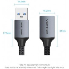 Удлинитель USB-USB 3.0 Vention OTG 3.0 Cotton Braided 1m Black (CBLHF)