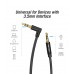 Кабель Audio Aux 3.5мм-3.5мм Vention M/M 90° Degrees gold-plated 1.5m Black (BAKBG-T)