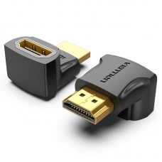 Адаптер HDMI-HDMI Vention F/M Down 270 4K 60Hz gold-plated Black (AINB0)