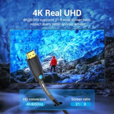 Кабель Vention HDMI-HDMI v2.0 4K 60Hz 18Gbps HD7.1 8m Engineering PVC Black (AAMBK)
