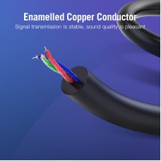 Кабель Audio Aux 3.5мм-2.5мм Vention F/F 29AWG gold-plated 0.5m Black (BALBD)