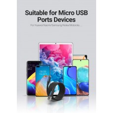 Кабель USB-MicroUSB Vention PVC 3A 480Mbps nickel-plated 1m Grey (COLBF)