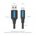Кабель USB-MicroUSB Vention PVC 3A 480Mbps nickel-plated 1m Grey (COLBF)