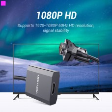 Адаптер HDMI-VGA Vention 0.2m со звуком и питанием Plug and play Black (ACEB0)