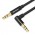 Кабель Audio Aux 3.5мм-3.5мм Vention M/M 90° Degrees gold-plated 0.5m Black (BAKBD-T)