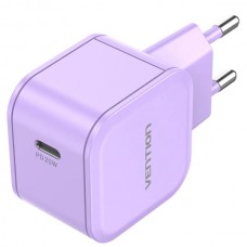 Сетевое зарядное устройство Vention 1Type-C 20W 3A PD3.0 QC3.0 Purple (FEJV0-EU)