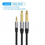 Кабель Audio 6.35мм-3.5мм Vention 2хF/F TPE Nylon gold-plated 1.5m Grey (BARHG) Кабель Audio 6.35мм-3.5мм Vention 2хF/F TPE Nylon gold-plated 1.5m Grey (BARHG)