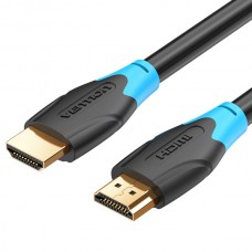 Кабель HDMI-HDMI v.2.0 Vention 4K 60Hz 18Gbps PVC Round gold-plated 3m Black (AACBI)