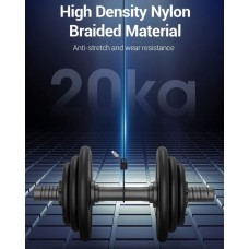 Кабель 2 в 1 USB-MicroUSB-Type-C Vention Nylon Magnetic 3А 480Mbps nickel-plated 2m Grey (CQNHH)