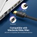 Кабель MiniDisplayPort-DisplayPort v.1.2 Vention 4K 2K 60Hz 21.6Gbps 3m Black (HAABI)