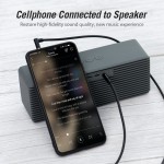 Кабель Audio Aux 3.5мм-3.5мм Vention M/M 90° Degrees gold-plated 1m Black (BAKBF-T)