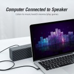 Кабель Audio Aux 3.5мм-3.5мм Vention M/M 90° Degrees gold-plated 1m Black (BAKBF-T)