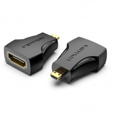 Адаптер HDMI-microHDMI Vention F/M 1080P 60Hz Upgraded gold-plated Black (AITB0)