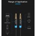 Кабель Audio Aux 3.5мм-3.5мм M/M Vention gold-plated 1m Black (P350AC100-B-M)