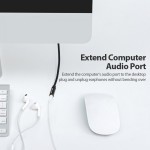 Удлинитель Audio Aux 3.5мм-3.5мм Vention mic Cotton F/M gold-plated 0.5m Black (BHCBD)