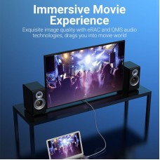 Кабель Vention HDMI-HDMI V2.1 (M/M) Cotton Braided 8K 60Hz 4K 120Hz 48Gbps 1.5m Silver (ALCIG)