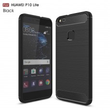 Чехол накладка TPU SK Fiber Carbon для Huawei P10 Lite Black