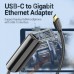 Адаптер Vention USB3.1 Type-C-RJ45 Ethernet 10/100/1000Mbps Gigabit PVC 0.15m Black (CFBBB)