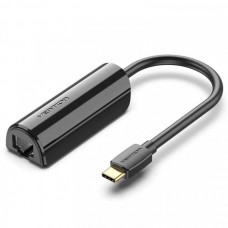 Адаптер Vention USB3.1 Type-C-RJ45 Ethernet 10/100/1000Mbps Gigabit PVC 0.15m Black (CFBBB)