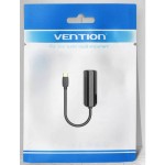 Адаптер Vention USB3.1 Type-C-RJ45 Ethernet 10/100/1000Mbps Gigabit PVC 0.15m Black (CFBBB)