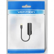Адаптер Vention USB3.1 Type-C-RJ45 Ethernet 10/100/1000Mbps Gigabit PVC 0.15m Black (CFBBB)