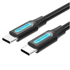 Кабель Type-C-Type-C Vention TPE Round PD 60W 3A 480Mbps 2m Black (COSBH)