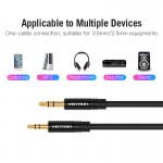 Кабель Audio Aux 3.5мм-2.5мм Vention F/F 29AWG gold-plated 3m Black (BALBI)