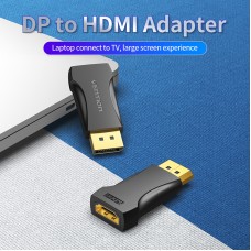 Адаптер DisplayPort-HDMI v.2.0 Vention F/M 4K 30Hz Upgraded gold-plated Black (HBPB0)