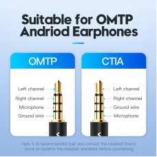 Кабель Audio 3.5мм-3.5мм Vention 2xM/F TPE Jacket 1m Black (BBUBF)