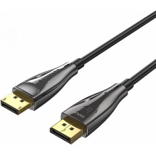 Кабель DisplayPort-DisplayPort v1.4 Vention Optical Zinc PVC 8K 60Hz 4K 144Hz 2K 165Hz 32Gbps 10m Black (HCBBL)