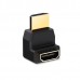 Адаптер HDMI-HDMI v.1.4 F/M Vention 4K 30Hz 10.2Gbp gold-plated угловой Black (H380HDFA)