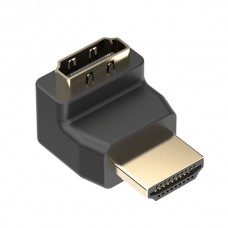 Адаптер HDMI-HDMI v.1.4 F/M Vention 4K 30Hz 10.2Gbp gold-plated угловой Black (H380HDFA)