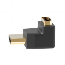 Адаптер HDMI-HDMI v.1.4 F/M Vention 4K 30Hz 10.2Gbp gold-plated угловой Black (H380HDFA)